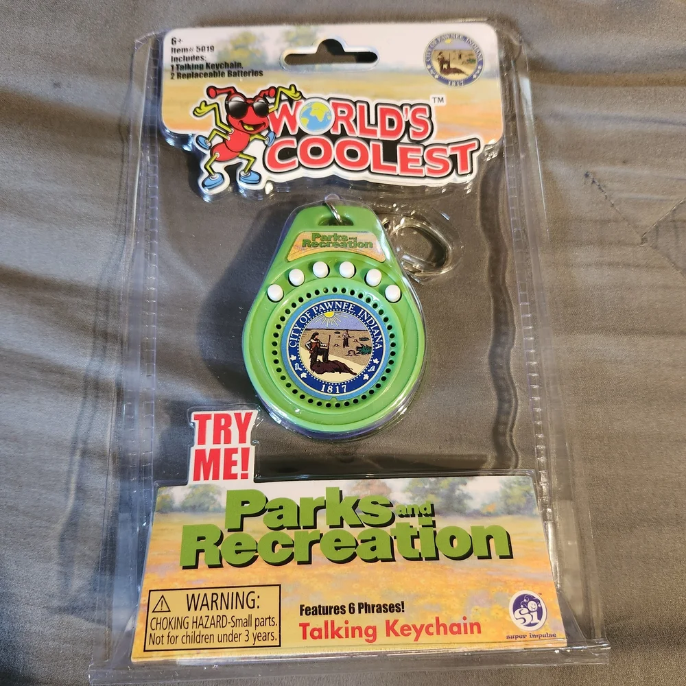 Parks and Recreation Talking Keychain - Green